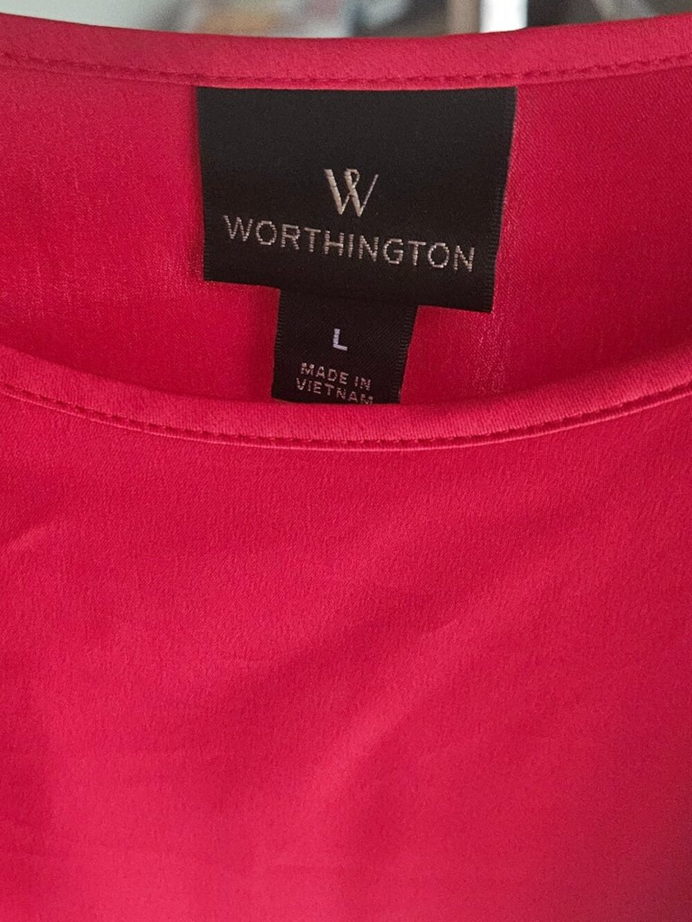Red Worthington Top Blouse
